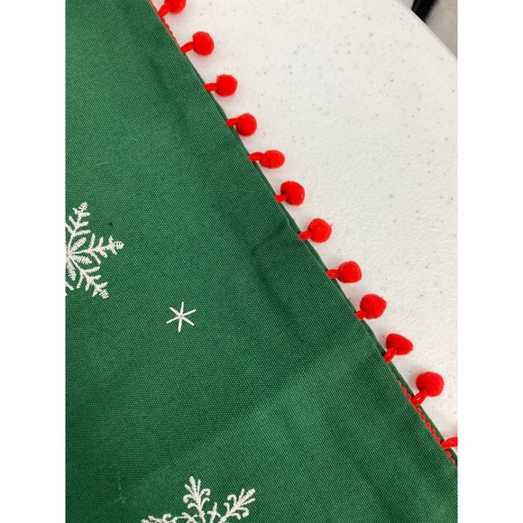 Phantoscope Christmas Tree pillow Cover  17”  Green Pom poms - Picture 3 of 5